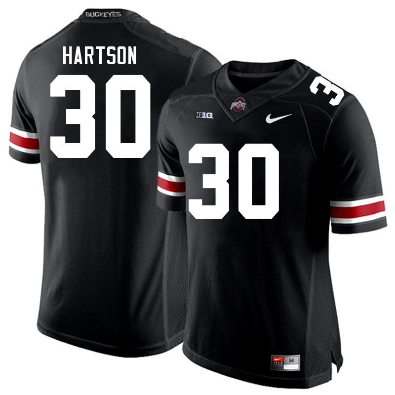 Ohio State Buckeyes Will Hartson Men's #30 Black Authentic Stitched College Football Jersey